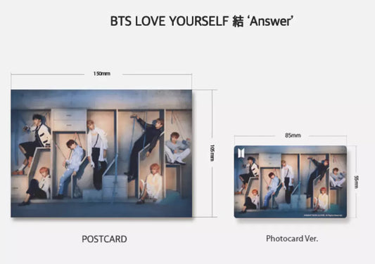 BTS LENTICULAR POSTCARD + PHOTOCARD LOVE YOURSELF 結 Answer