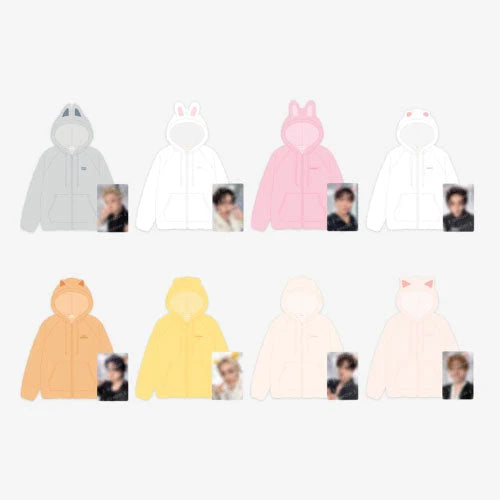 STRAY KIDS - [ SKZOO FLEECE HOOD ZIP-UP ] RUN IT OFFICIAL MD + Pobs