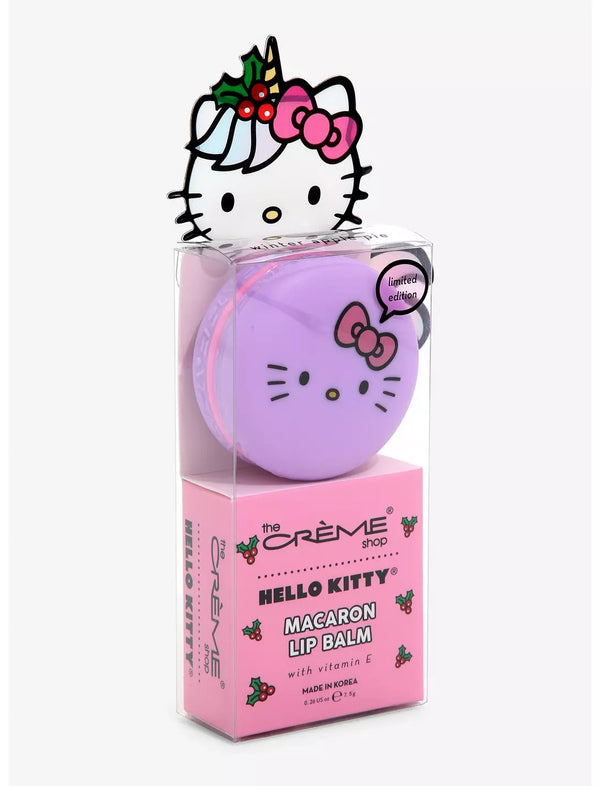 The Creme Shop X Hello Kitty Holiday Macaron Lip Balm (Winter Apple Pie)