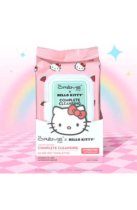 The Creme Shop Hello Kitty 3-IN-1 Complete Cleansing Essence-Rich Towelettes - Hydrating Watermelon