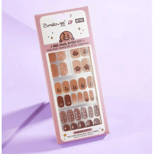 The Crème Shop BT21: SHOOKY Cocoa Cutie Gel Nail Strips (Set of 35)