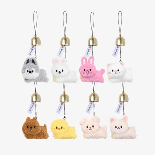 STRAY KIDS - [ SKZOO PLUSH DOOR BELL KEYRING ] RUN IT OFFICIAL MD + POBs