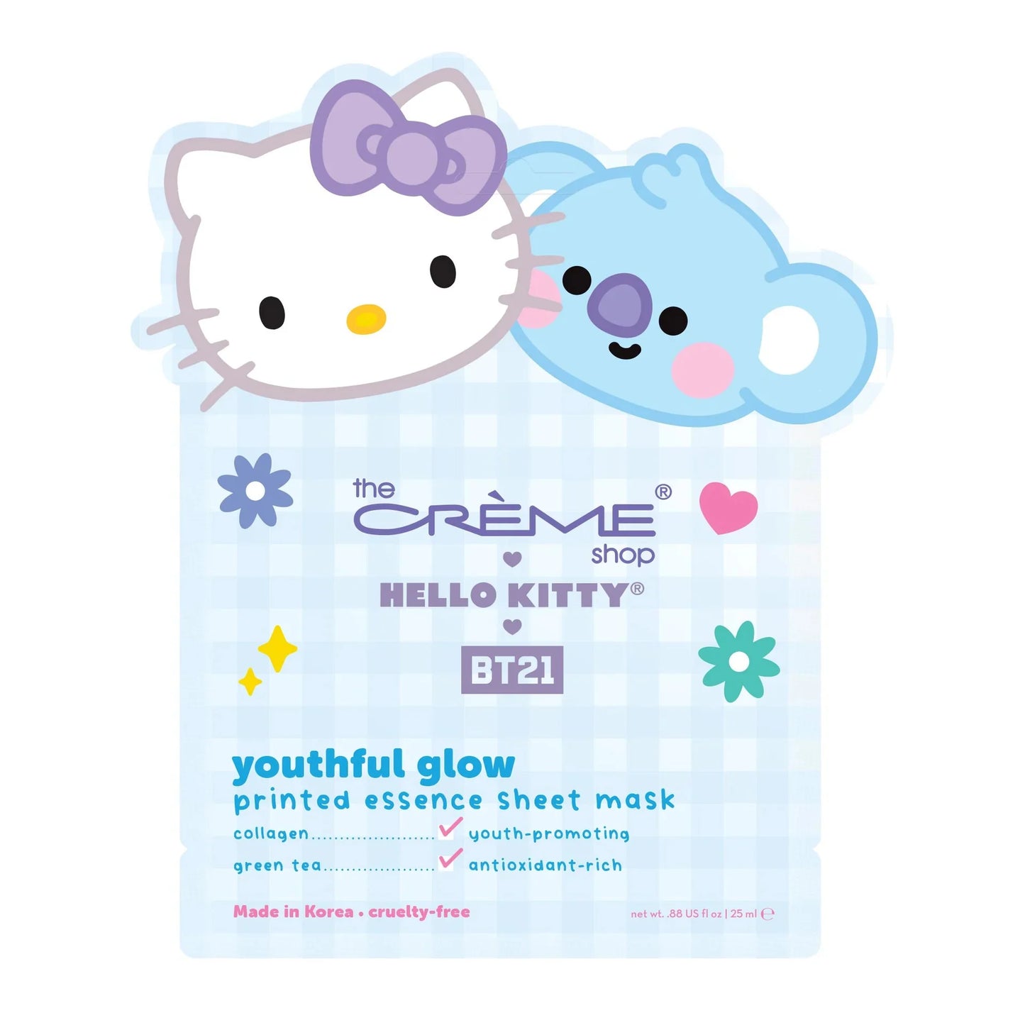 Hello Kitty & BT21 (KOYA) Youthful Glow Printed Essence Sheet Mask