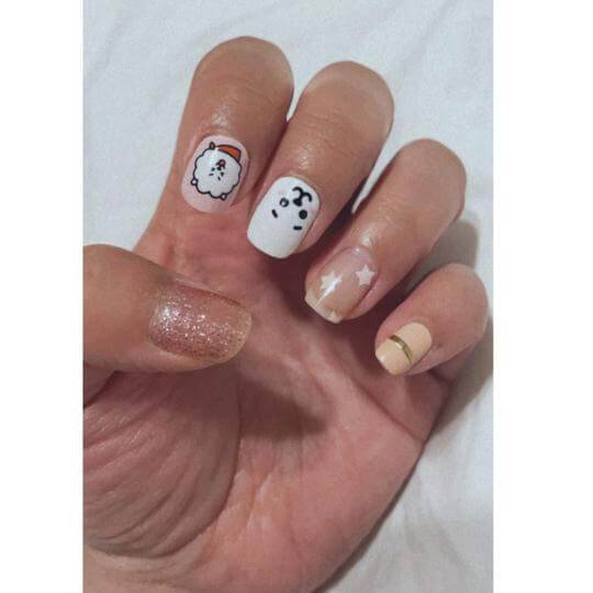 The Crème Shop BT21: RJ Blush Gel Nail Strips (Set of 35)