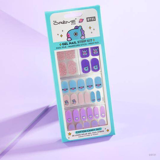 The Crème Shop BT21: MANG Cotton Candy Sky Gel Nail Strips (Set of 35)