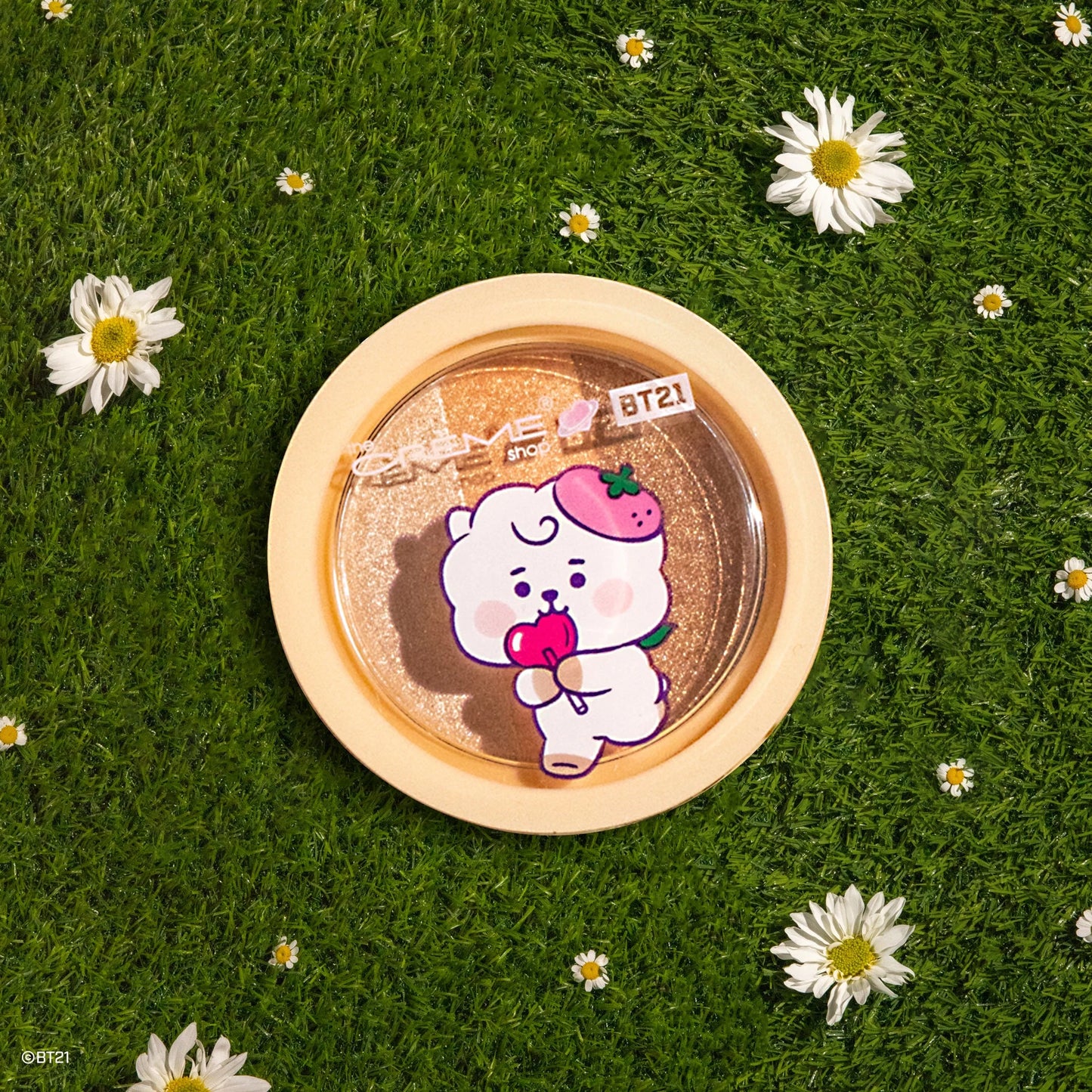 The Crème Shop BT21 Baby RJ Ultra-Pigmented Eyeshadow Trio - Golden Lolly