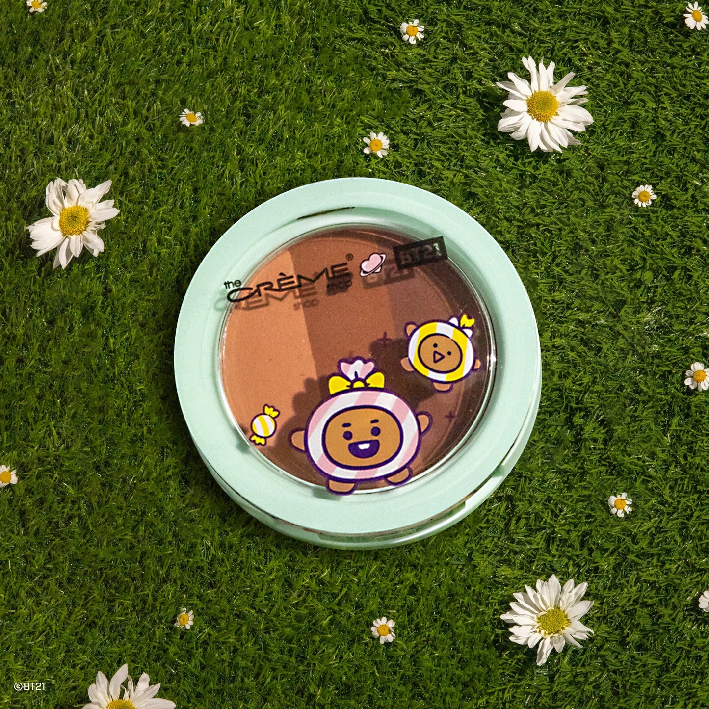 The Crème Shop BT21 Baby SHOOKY Ultra-Pigmented Eyeshadow Trio - Cookies & Creme