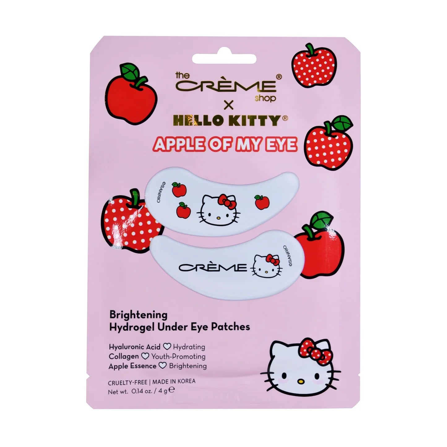 The Crème Shop - Hello Kitty Apple Of My Eye Brightening Hydrogel Under Eye Patches