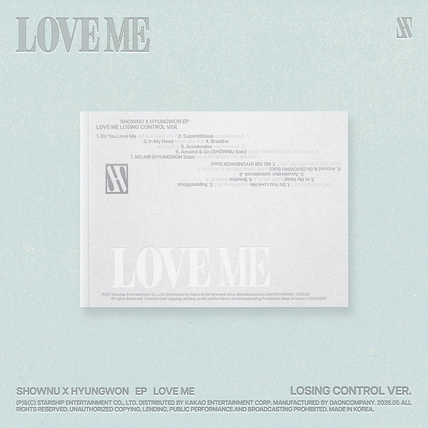 SHOWNU X HYUNGWON - LOVE ME [EP Album ]